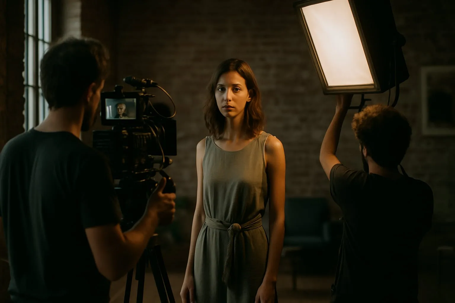 Filmagem de moda sustentável em espaços culturais